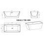 Ванна акриловая отдельностоящая BELBAGNO BB60-1700-800. Фото