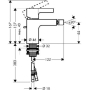 Смеситель для биде Hansgrohe Metris S 31261000. Фото