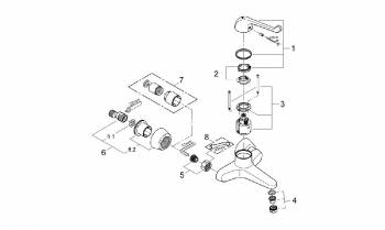 Смеситель для раковины GROHE Euroeco Special 32795000. Фото