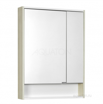 Зеркальный шкаф Aquaton Рико 65 белый/ясень фабрик 1A215202RIB90. Фото