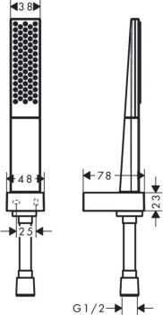 Душевой набор Hansgrohe Rainfinity 100 1jet 26856700. Фото