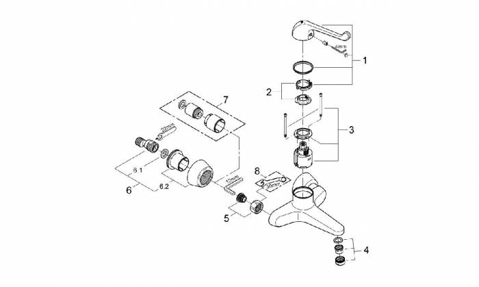 Смеситель для раковины GROHE Euroeco Special 32795000. Фото