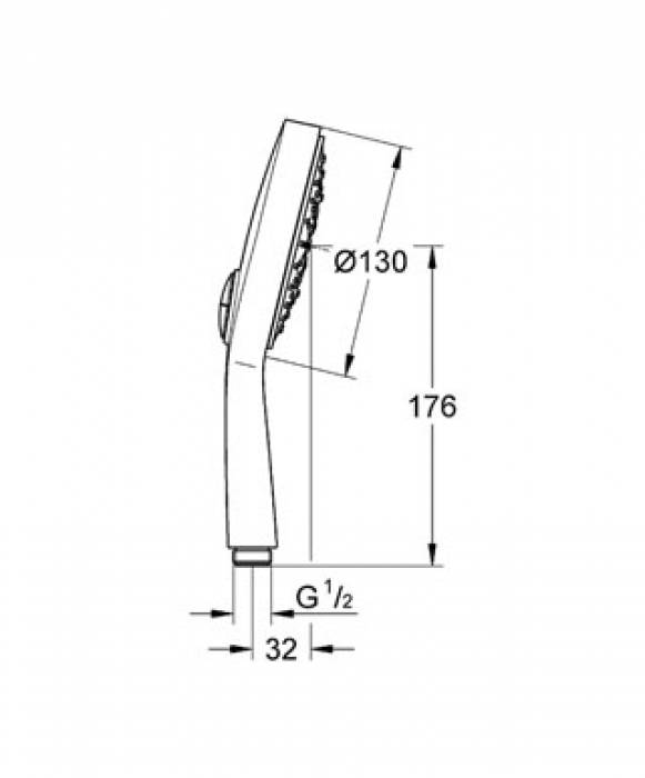 Ручной душ GROHE Power & Soul Cosmo 27663000. Фото