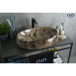 Раковина накладная GID Mnc168 59х40 54409 Под камень. Глянцевый Раковина накладная GID Mnc168 59х40 54409 Под камень. Глянцевый. Фото
