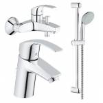 Комплект для ванной комнаты GROHE Eurosmart 123570 3 в 1 Комплект для ванной комнаты GROHE Eurosmart 123570 3 в 1