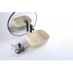 Раковина накладная BELBAGNO 50х40 BB1302-H316 бежевая матовая Раковина накладная BELBAGNO 50х40 BB1302-H316 бежевая матовая. Фото